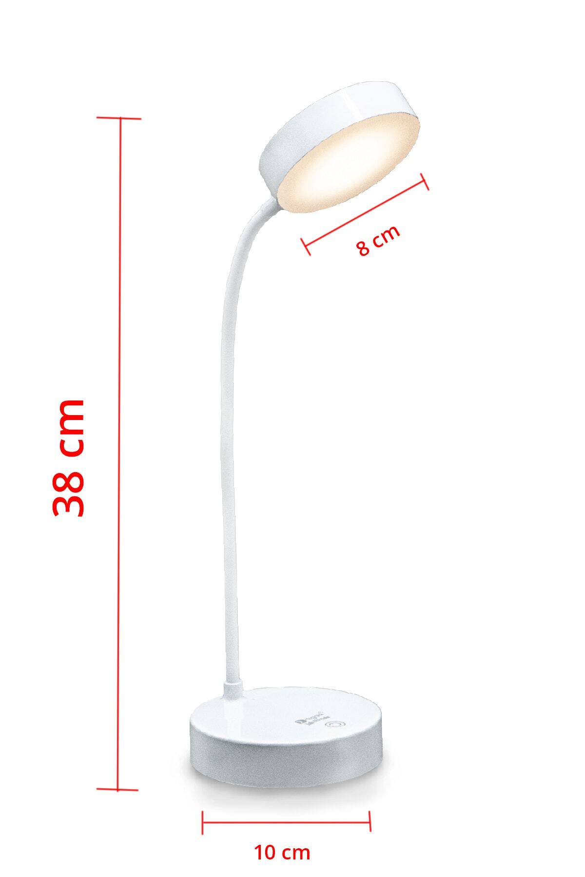 Şarjlı Dokunmatik 20 Led  Flexible Masa Lambası Beyaz